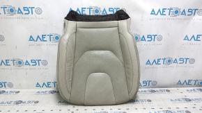 Ford Edge 15-24 passenger seat cushion upholstery, gray leather, perforated, heated, ventilated, needs cleaning, scratches