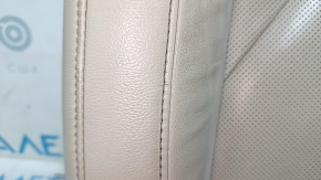 Ford Edge 15-24 passenger seat cushion upholstery, gray leather, perforated, heated, ventilated, needs cleaning, scratches