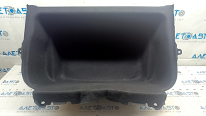 Tesla Model Y 20-25 black trunk liner, type 2. Crack, dented, missing fragment, fabric pierced.