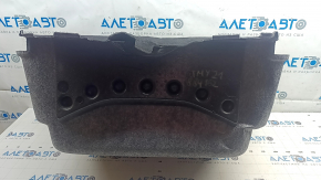 Tesla Model Y 20-25 black trunk liner, type 2. Crack, dented, missing fragment, fabric pierced.