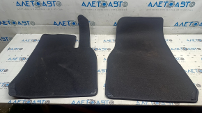Set of Tesla Model Y 20-25 floor mats, black, scorched, worn