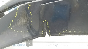 Bare front bumper for Audi A4 B9 17-19 S-Line without washers, for 4 parking sensors, without tow hook plug, graphite, broken fasteners, fake, cracks, scratches, sand