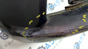 Bare front bumper for Audi A4 B9 17-19 S-Line without washers, for 4 parking sensors, without tow hook plug, graphite, broken fasteners, fake, cracks, scratches, sand