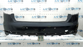 Bare rear bumper for Audi A4 B9 17-19 S-Line, for 4 parking sensors, white, with central mount, scratches
