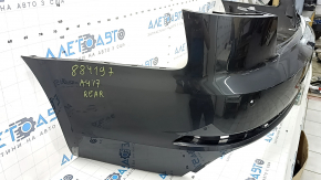 Bare rear bumper for Audi A4 B9 17-19 S-Line, for 4 parking sensors, white, with central mount, scratches