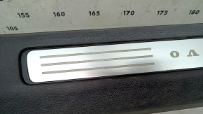 Volvo XC60 18-25 front right door sill trim, black with chrome insert, scratches