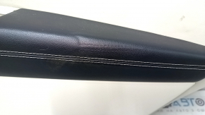 Door trim panel rear right Ford Edge 19-24 gray with black, armrest black leather, insert gray leather, with handle, dented