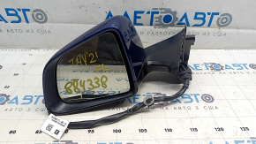 Tesla Model Y 20-25 left side mirror assembly, 13 pins, blue, auto-dimming, without cover