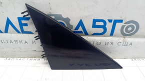 Tesla Model Y 20-25 exterior left triangle mirror cover, gloss black, broken fasteners, scratches