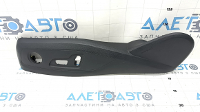 Left side driver's seat trim for Audi A4 B9 17-25, black, crack in mount