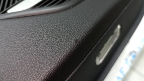 Black rear left door panel for Audi A4 B9 17-19, black leather armrest, black leather insert, Bang & Olufsen, bumpers, broken soundproofing mount