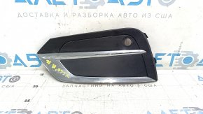 Left front bumper grille for Volvo XC60 18-21 with parking sensors and chrome molding, sand