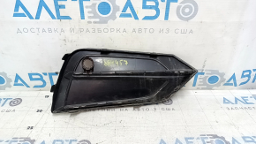 Left front bumper grille for Volvo XC60 18-21 with parking sensors and chrome molding, sand