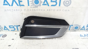 Volvo XC60 18-21 right front bumper grille with parking sensors and chrome molding, sand