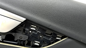 Black rear right door panel for Audi A4 B9 17-19, black leather armrest, black leather insert, Bang & Olufsen, with handle and speaker grilles, scratches, broken soundproofing mount