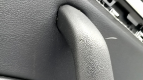 Black rear right door panel for Audi A4 B9 17-19, black leather armrest, black leather insert, Bang & Olufsen, with handle and speaker grilles, scratches, broken soundproofing mount
