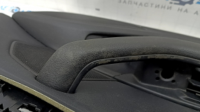 Black front left door panel for Audi A4 B9 17-19, black leather armrest, black leather insert, for seat memory, Bang & Olufsen, dry-cleanable, peeling handle coating