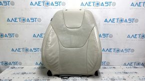 Ford Edge 15-24 passenger seat back upholstery, gray and black leather, perforated, heated, ventilated