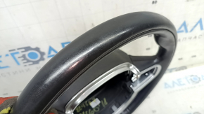 Volvo XC60 18-25 black leather steering wheel with heating, type 1, scratches, abrasions, bumps, cracks