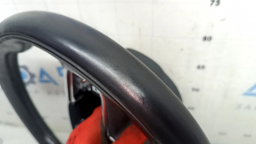Volvo XC60 18-25 black leather steering wheel with heating, type 1, scratches, abrasions, bumps, cracks