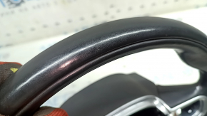 Volvo XC60 18-25 black leather steering wheel with heating, type 1, scratches, abrasions, bumps, cracks