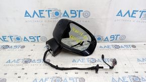 Right side mirror assembly for Volvo XC60 18-25, 15+5 pins, camera, turn signal, auto-dimming, heated, BSM, black, bumpers, sand