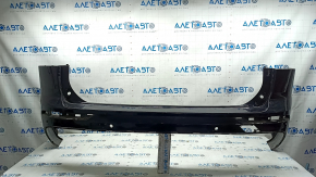 Rear bumper, bare, Volvo XC60 20-21, for parking sensors, BSM and park assist, black, scratches, bumps, broken mount