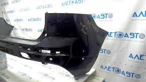 Rear bumper, bare, Volvo XC60 20-21, for parking sensors, BSM and park assist, black, scratches, bumps, broken mount