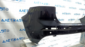 Rear bumper, bare, Volvo XC60 20-21, for parking sensors, BSM and park assist, black, scratches, bumps, broken mount