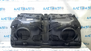 Ford Mustang mk6 18-23 coupe rear seat cushion, black fabric, wrinkled, needs cleaning