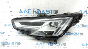 Left front headlight assembly for Audi A4 B9 17-19 Full LED, sand, cobweb