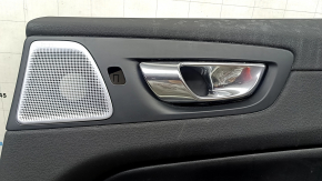 Black rear right door panel for Volvo XC60 18-25, black Nappa leather armrest, Bowers & Wilkins, scratches, needs cleaning