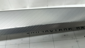 Set of interior trims for Audi A4 B9 17-19, silver aluminum, scratches