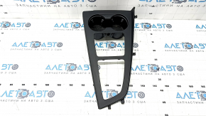 Center console trim with cup holders Audi A4 B9 17-19 black, without shifter trim