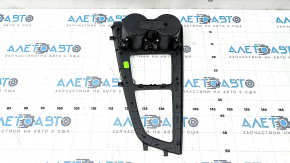 Center console trim with cup holders Audi A4 B9 17-19 black, without shifter trim