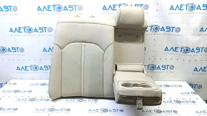 Right rear seat back for Hyundai Sonata 15-17, black leather, perforated, with armrest, tears