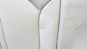 Right rear seat back for Hyundai Sonata 15-17, black leather, perforated, with armrest, tears