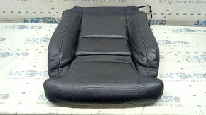 Volvo XC60 18-25 driver's seat cushion upholstery, black Nappa leather with perforation with knee support, cracked