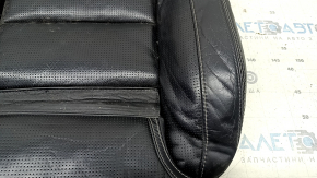 Volvo XC60 18-25 driver's seat cushion upholstery, black Nappa leather with perforation with knee support, cracked