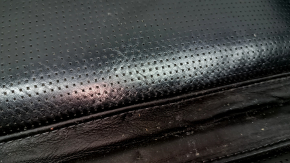Volvo XC60 18-25 driver's seat cushion upholstery, black Nappa leather with perforation with knee support, cracked