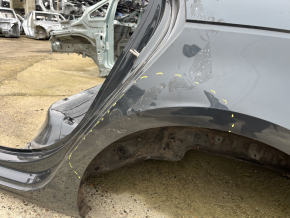 Quarter wing rear left Audi A4 B9 17-25 on the body, graphite