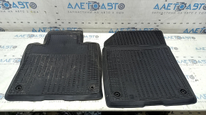Set of floor mats for Volvo XC60 18-25, black rubber, ready for cleaning