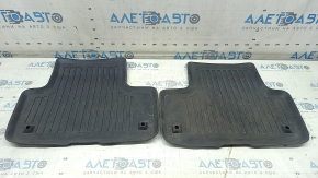 Set of floor mats for Volvo XC60 18-25, black rubber, ready for cleaning