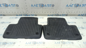 Set of floor mats for Volvo XC60 18-25, black rubber, ready for cleaning