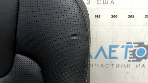 Rear row of seats, upper left, Volvo XC60 18-25, black Nappa leather, with headrest, heated, perforated, scratch, needs cleaning, dent