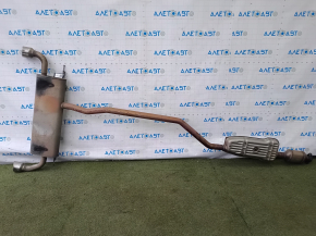 Rear muffler with barrel Ford Edge 15-21 2.0T FWD with catalytic converter, dented