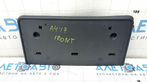 Front license plate area for Audi A4 B9 17-19 S-Line, non-factory holes, crack
