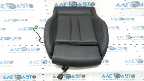 Lower passenger seat trim for Audi A4 B9 17-19, gray leather with perforation, with knee support, dry-cleanable