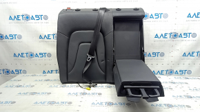 Right rear seat backrest for Audi A4 B8 13-16, black leather with black stitching, with seat belt and heating, dented
