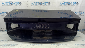 Audi A4 B8 13-16 Restored Sedan Trunk Lid Without Spoiler, Blue LX5R, Bumps, Dents